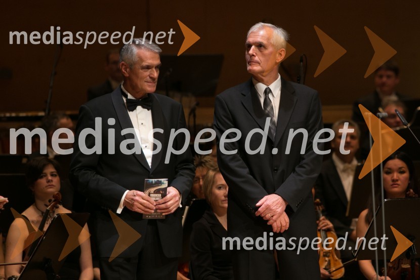  Slobodan Sibinčič , generalni sekretar Evropskega združenja poslovnih medijev, predsednik uprav GV skupine, predsednik sveta Managerskih koncertov;  Branko Rožič, direktor Količevo KartonManagerski koncert 2014