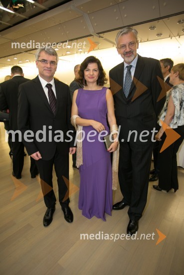  Aleksander  Zalaznik, generalni direktor Danfoss Trate, novi predsednik Združenja Manager; mag. Sonja  Šmuc, izvršna direktorica Združenja Manager;  Matjaž  Čadež, Halcom d.d.Managerski koncert 2014