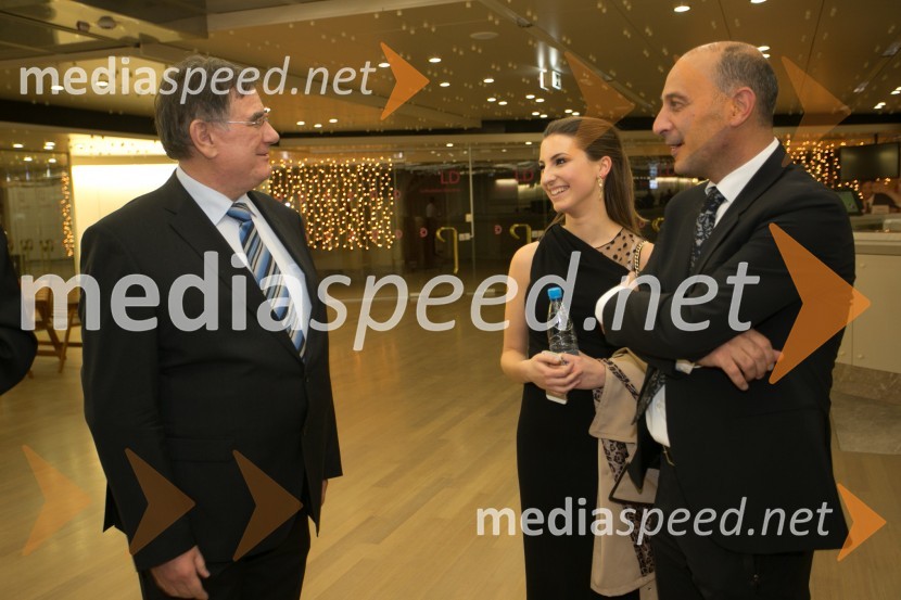 prof. dr. Rajko Pirnat, pravnik;  Lana Batagelj;  Marjan  Batagelj, direktor Postojnske jameManagerski koncert 2014