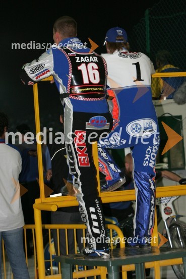Matej Žagar, Slovenija in Jason Crump, AvstralijaSPEEDWAY, Speedway Grand Prix - VN Italije 2005 dirka