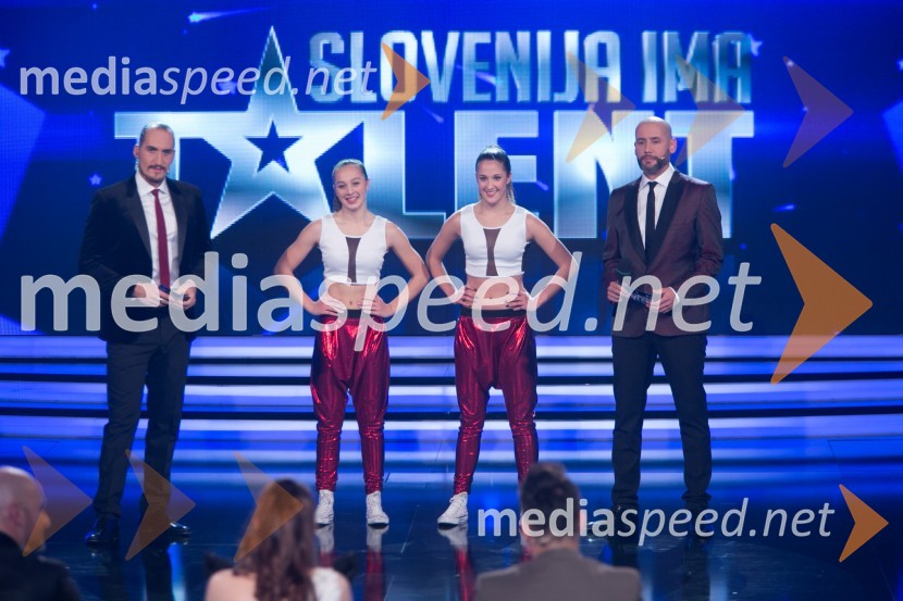  Vid  Valič, voditelj;  Maša Štucin, plesalka;  Laura Višnar;  Peter Poles, voditeljJana Šušteršič je zmagovalka showa Slovenija ima talent 2014