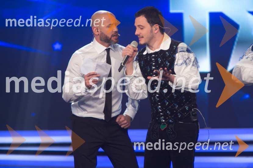  Peter Poles, voditelj;  Blaž Švab, pevec, skupina ModrijaniJana Šušteršič je zmagovalka showa Slovenija ima talent 2014