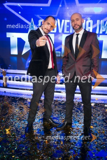  Vid  Valič, voditelj;  Peter Poles, voditeljJana Šušteršič je zmagovalka showa Slovenija ima talent 2014