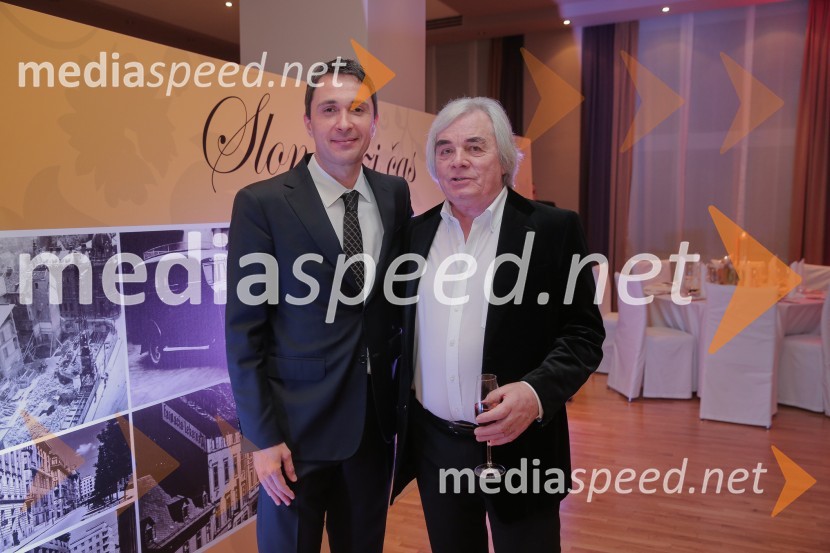  Gregor  Jamnik, direktor hotela Slon;  Lado  Leskovar, pevec in ambasador UnicefTradicionalno srečanje poslovnih partnerjev hotelov Slon, Lovec in Kompas