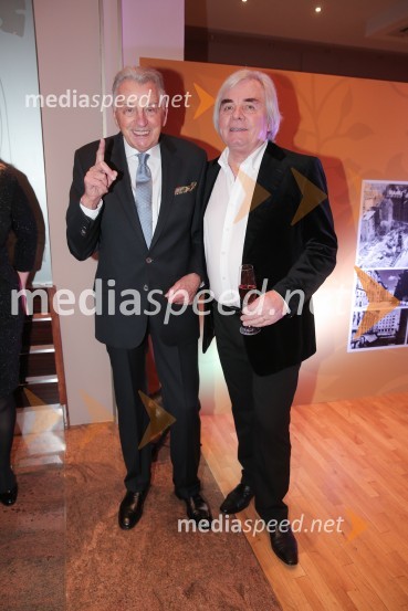  Demeter  Bitenc, igralec;  Lado  Leskovar, pevec in ambasador UnicefTradicionalno srečanje poslovnih partnerjev hotelov Slon, Lovec in Kompas