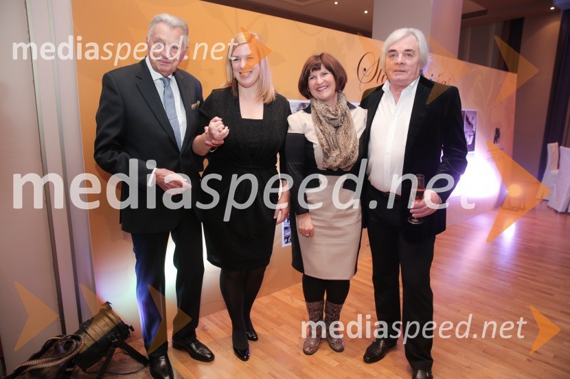  Demeter  Bitenc, igralec;  Nataša  Keršič Razinger, direktorica hotela Kompas ;  Eva Štravs Podlogar, direktorica Turizem Bled;  Lado  Leskovar, pevec in ambasador UnicefTradicionalno srečanje poslovnih partnerjev hotelov Slon, Lovec in Kompas