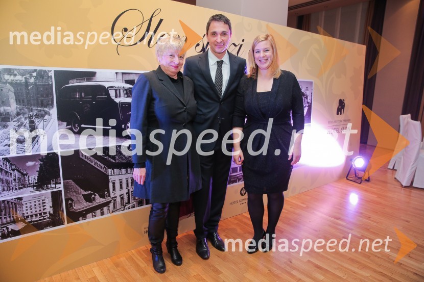  Gertrud Rantzen, predsednica Slovensko-nemške gospodarske zbornice;  Gregor  Jamnik, direktor hotela Slon;  Nataša  Keršič Razinger, direktorica hotela Kompas Tradicionalno srečanje poslovnih partnerjev hotelov Slon, Lovec in Kompas