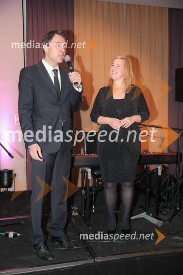  Gregor  Jamnik, direktor hotela Slon;  Nataša  Keršič Razinger, direktorica hotela Kompas Tradicionalno srečanje poslovnih partnerjev hotelov Slon, Lovec in Kompas