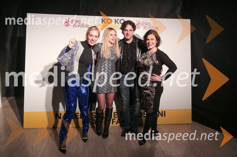  ... ;  Katarina Čas, igralka, voditeljica;  Gašper Tič, igralec;  Ana Maria Mitić, stand up komičarkaKo ko komedija, premiera in VIP zabava