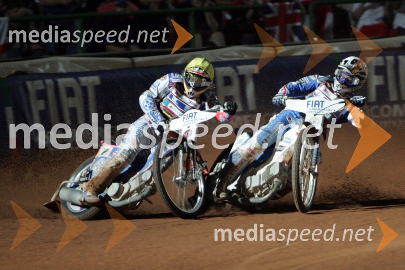 Jason Crump, Avstralija in Nicki Pedersen, DanskaSPEEDWAY, Speedway Grand Prix - VN Italije 2005 dirka