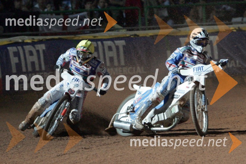Jason Crump, Avstralija in Nicki Pedersen, DanskaSPEEDWAY, Speedway Grand Prix - VN Italije 2005 dirka