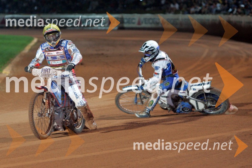 Jason Crump, Avstralija in Nicki Pedersen, DanskaSPEEDWAY, Speedway Grand Prix - VN Italije 2005 dirka
