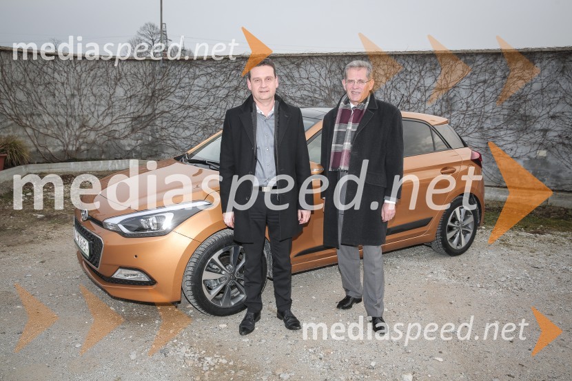  Marko Kajfež,  direktor prodaje in marketinga Hyundai Avto Trade, d.o.o.;  Ludvik Svoljšak, direktor Hyundai Avto tradeHyundai i20, slovenska predstavitev