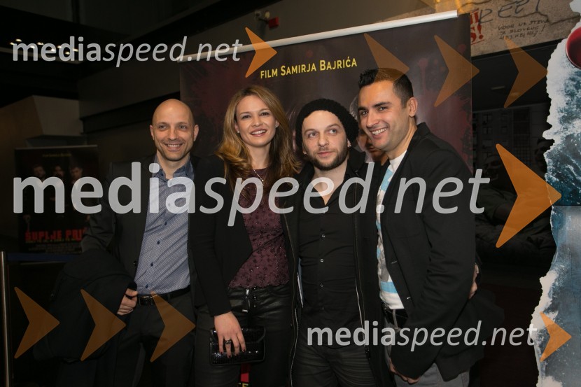  Marjan  Radanovič, igralec;  Sanja Gregorčič, igralka;  Samir Bajrić, igralec, režiser;  Dino Hajderović, igralecŠuplje priče, premiera filma