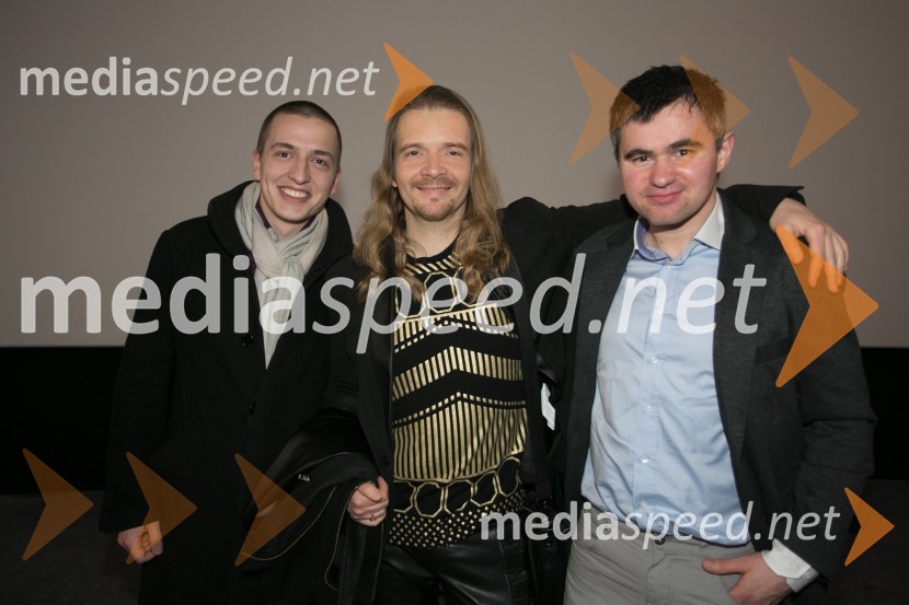  Aljoša Siljanoski;  Branden  Garrett, igralec;  Jernej  Škulj, igralecŠuplje priče, premiera filma