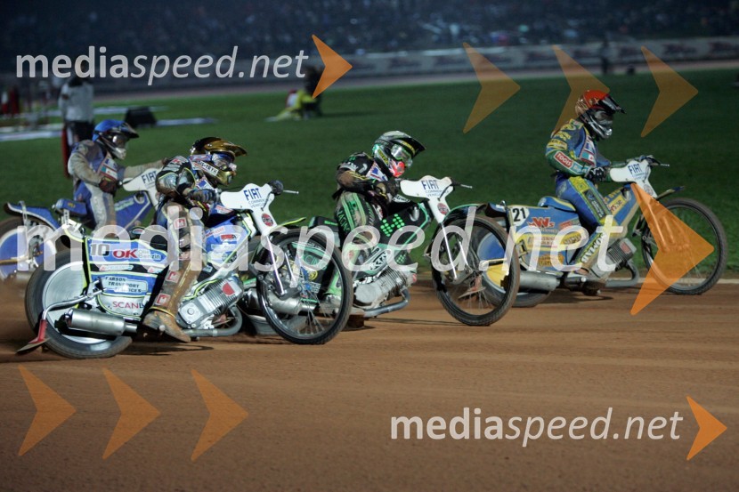 Bjarne Pedersen, Danska; Scott Nicholls, Velika Britanija; Roman Povazhny, Rusija in Stefan Andersson, ŠvedskaSPEEDWAY, Speedway Grand Prix - VN Italije 2005 dirka