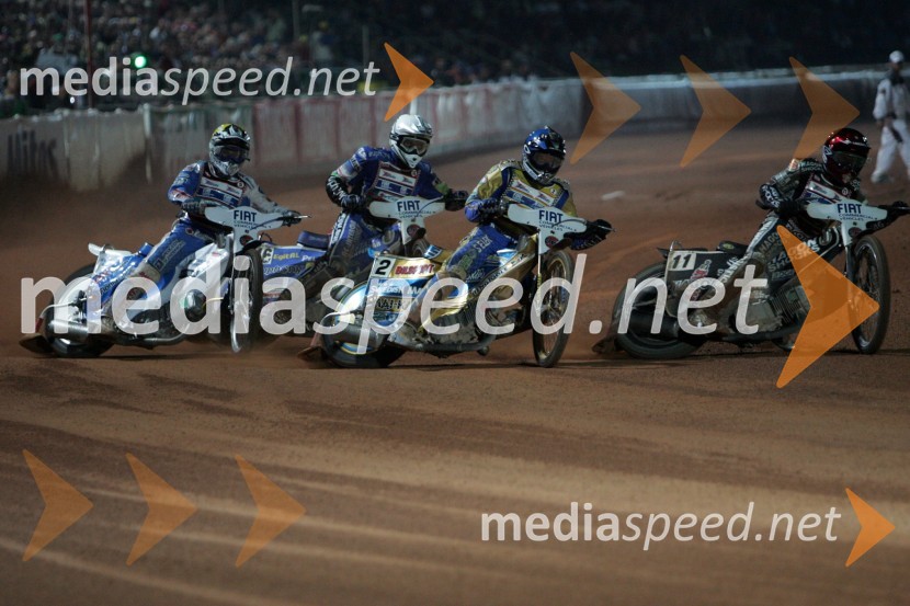 Nicki Pedersen, Danska; Matej Žagar, Slovenija; Tony Rickardsson, Švedska in Lee Richardson, Velika BritanijaSPEEDWAY, Speedway Grand Prix - VN Italije 2005 dirka