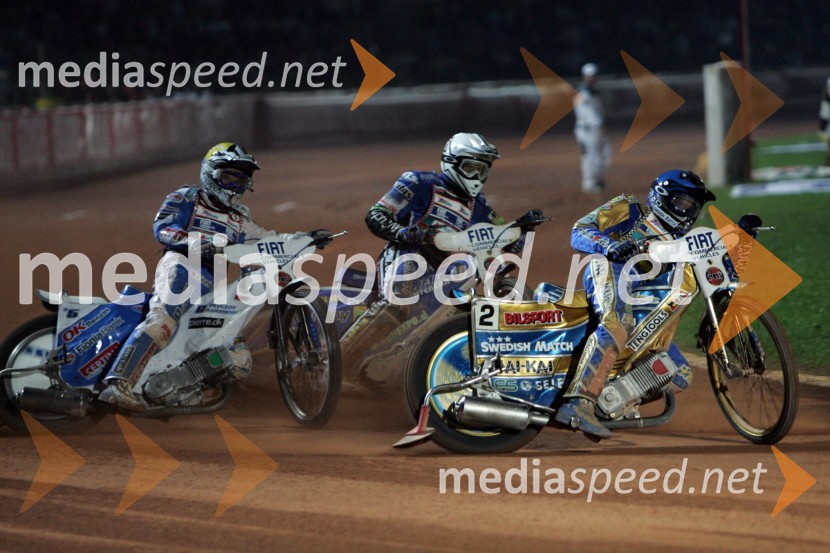Nicki Pedersen, Danska; Matej Žagar, Slovenija; Tony Rickardsson, Švedska in Lee Richardson, Velika BritanijaSPEEDWAY, Speedway Grand Prix - VN Italije 2005 dirka