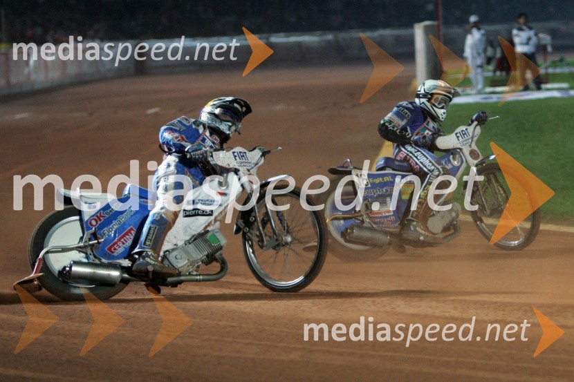 Nicki Pedersen, Danska in Matej Žagar, SlovenijaSPEEDWAY, Speedway Grand Prix - VN Italije 2005 dirka