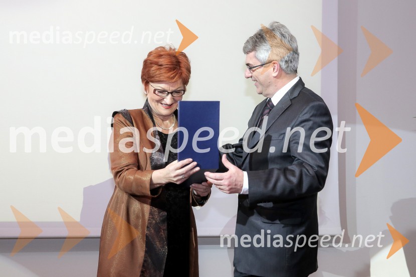 prof. dr.  Danica  Purg,  direktorica IEDC Poslovna šola Bled;  Aleksander  Zalaznik, generalni direktor Danfoss Trate, predsednik Združenja ManagerMlada managerka 2014 je Tanja Skaza