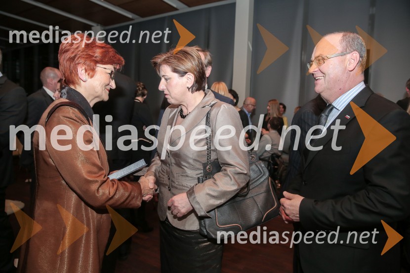 prof. dr.  Danica  Purg,  direktorica IEDC Poslovna šola Bled;  Ljudmila Novak, predsednica NSi;  Jožef Horvat, poslanec stranke NSiMlada managerka 2014 je Tanja Skaza