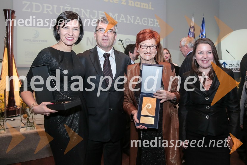  Tanja Skaza, direktorica, Plastika Skaza;  Aleksander  Zalaznik, generalni direktor Danfoss Trate, predsednik Združenja Manager; prof. dr.  Danica  Purg,  direktorica IEDC Poslovna šola Bled;  Tjaša Kolenc Filipčič, vodja trženjskega komuniciranja v Skupini TriglavMlada managerka 2014 je Tanja Skaza
