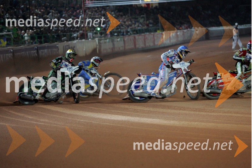 Scott Nicholls, Velika Britanija, Tony Rickardsson, Švedska; Jason Crump, Avstralija in Leigh Adams, AvstralijaSPEEDWAY, Speedway Grand Prix - VN Italije 2005 dirka