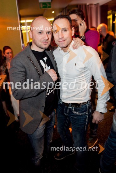  Bojan Belna ml., solastnik lokala LUFT;  Tomaž Barada, taekwondoist in kickbokserLUFT, otvoritev