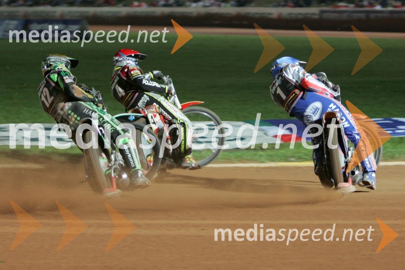 Scott Nicholls, Velika Britanija; Leigh Adams, Avstralija in Jason Crump, AvstralijaSPEEDWAY, Speedway Grand Prix - VN Italije 2005 dirka