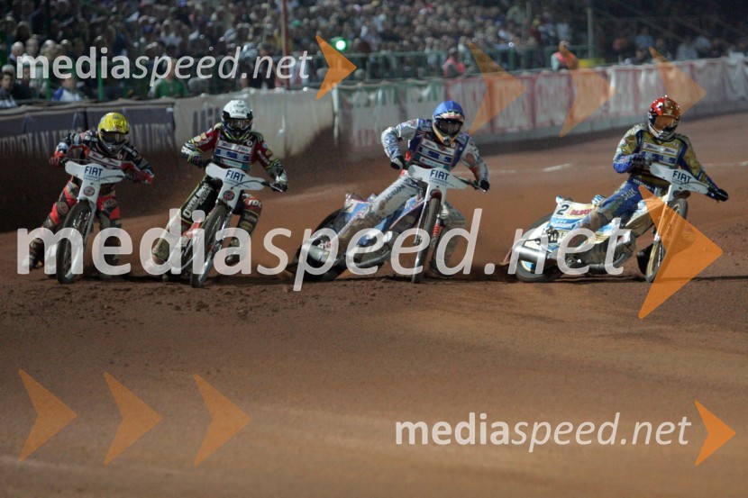 Greg Hancock, ZDA; Leigh Adams in Jason Crump, oba Avstralija in Tony Rickardsson, ŠvedskaSPEEDWAY, Speedway Grand Prix - VN Italije 2005 dirka
