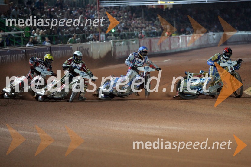 Greg Hancock, ZDA; Leigh Adams in Jason Crump, oba Avstralija in Tony Rickardsson, ŠvedskaSPEEDWAY, Speedway Grand Prix - VN Italije 2005 dirka