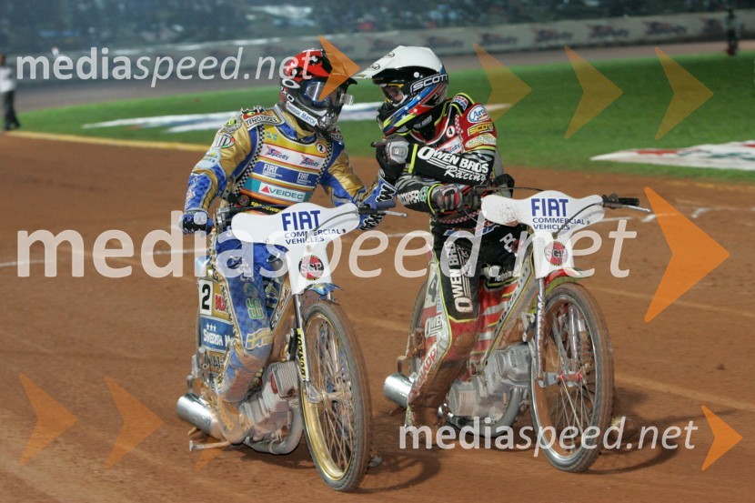 Tony Rickardsson, Švedska in Leigh Adams, AvstralijaSPEEDWAY, Speedway Grand Prix - VN Italije 2005 dirka