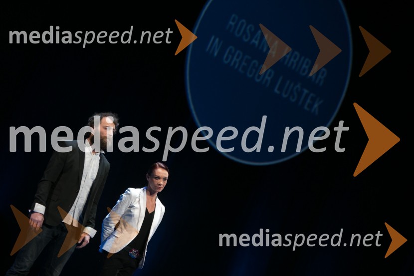  Gregor Luštek, igralec;  Rosana Hribar, plesalkaPrešernova proslava ob kulturnem prazniku 2015