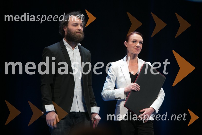  Gregor Luštek, igralec;  Rosana Hribar, plesalkaPrešernova proslava ob kulturnem prazniku 2015