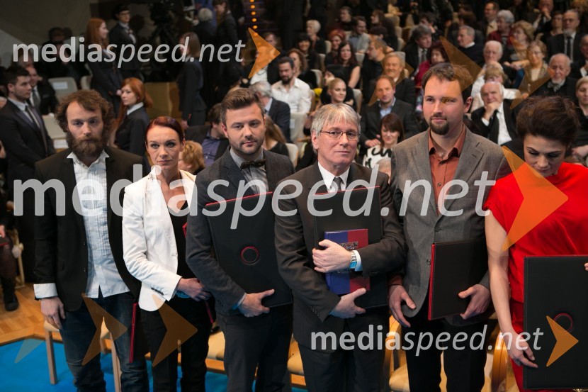  Gregor Luštek, igralec;  Rosana Hribar, plesalka;  Jure Pukl, glasbenik;  Marjan Strojan, prevajalec;  Vito Žuraj, skladateljPrešernova proslava ob kulturnem prazniku 2015
