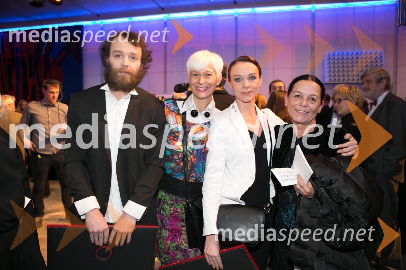  Gregor Luštek, igralec;  Barbra Drnač, novinarka;  Rosana Hribar, plesalka;  Živa Brecelj, producentkaPrešernova proslava ob kulturnem prazniku 2015