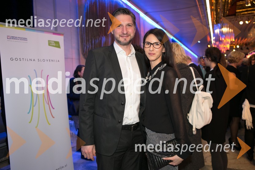  Primož Nemec, lastnik galerije Ganes Pratt;  Marija Veljanovska Nemec, Festival LjubljanaPrešernova proslava ob kulturnem prazniku 2015