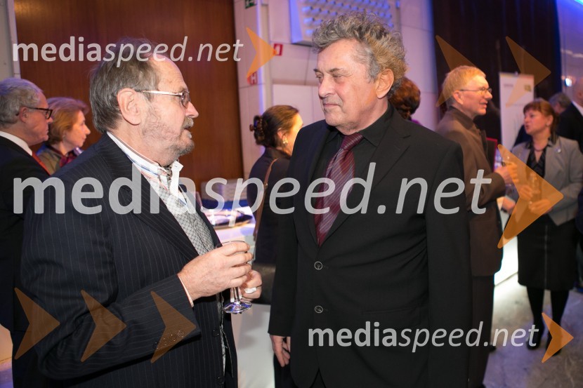  Marko  Kravos, pisatelj;  Janez Koželj, podžupan Mestne občine LjubljanaPrešernova proslava ob kulturnem prazniku 2015