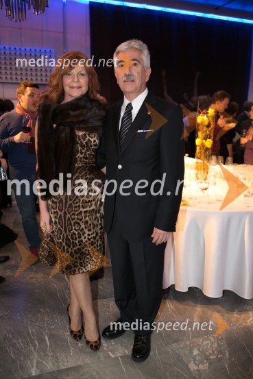  Darja Kuhar Kotnik, soustanoviteljica in podpredsednica Društva za zdravje naroda;  Rajko Kotnik, državni pravobranilecPrešernova proslava ob kulturnem prazniku 2015