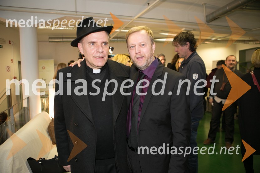  Milan Vodopivec, igralec;  Matjaž Javšnik, igralecEna žlahtna štorija, snemanje komedije