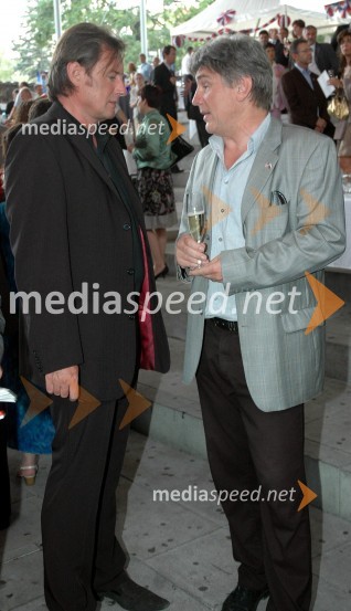 Vladimir Rukavina Gogo, direktor Narodnega doma Maribor in Miro Petek, poslanec SDSSprejem ameriškega veleposlaništva ob dnevu ameriške neodvisnosti