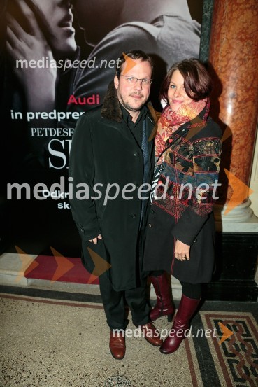  Dejan Steinbuch, publicist;  Katja SteinbuchPetdeset odtenkov sive, VIP predpremiera filma