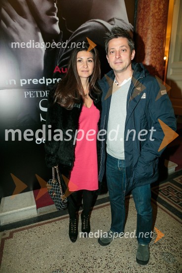  Ana Čiča;  Slobodan Čiča, vodja pisarne Karantanija Cinemas Petdeset odtenkov sive, VIP predpremiera filma