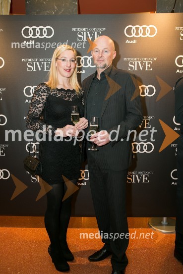  Katja Cuderman;  Rok Cuderman, vodja marketinga Petrol d.d.Petdeset odtenkov sive, VIP predpremiera filma