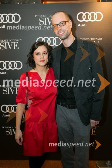  Tina Halužan;  Mitja Sagaj, novinar, VečerPetdeset odtenkov sive, VIP predpremiera filma