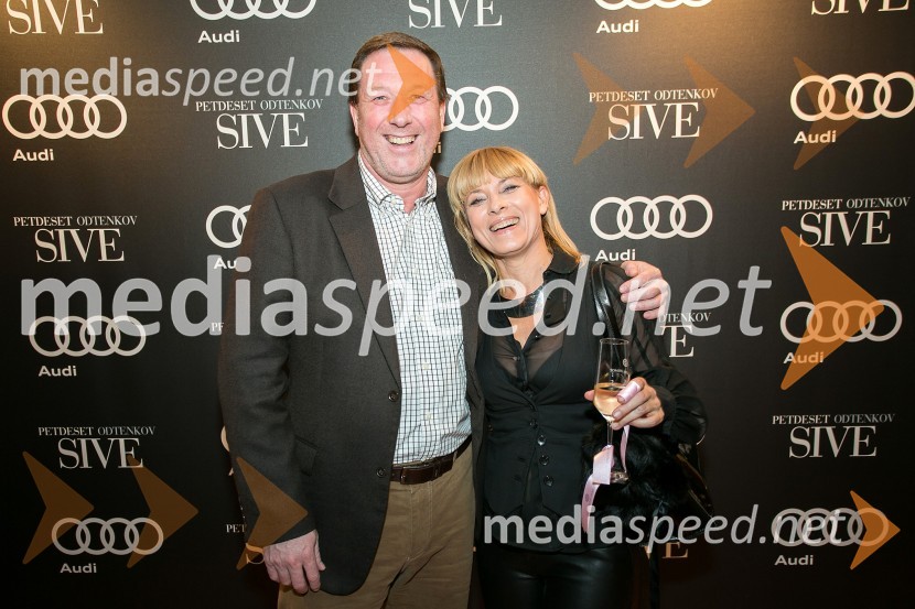  Sandi Šegatin;  Barbra Jermann, nekdanja urednica revije SuzyPetdeset odtenkov sive, VIP predpremiera filma