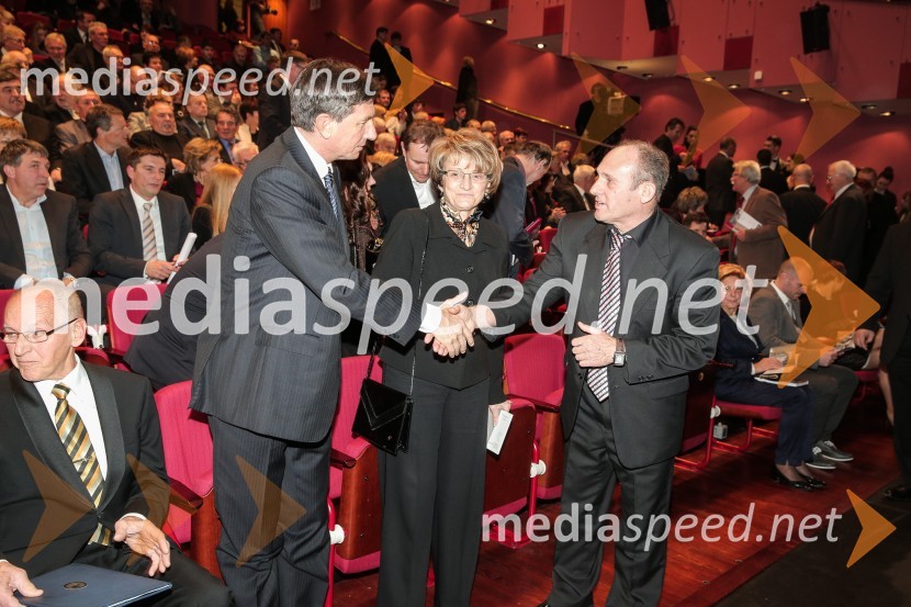  Miroslav Cerar, nekdanji gimnastičar, predsednik Odbora za podeljevanje Bloudkovih priznanj;  Borut Pahor, predsednik Republike Slovenije; dr. Stanislava Setnikar Cankar, ministrica za izobraževanje, znanost in šport ;  ... 50. podelitev Bloudkovih priznanj za leto 2014