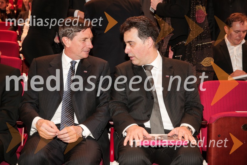  Borut Pahor, predsednik Republike Slovenije;  Mitja Bervar, predsednik Državnega sveta Republike Slovenije50. podelitev Bloudkovih priznanj za leto 2014