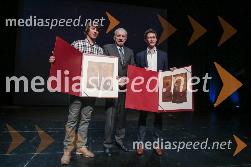  Žan  Košir, deskar na snegu ;  Miklavž Sever, športni delavec;  Peter  Prevc, smučarski skakalec50. podelitev Bloudkovih priznanj za leto 2014