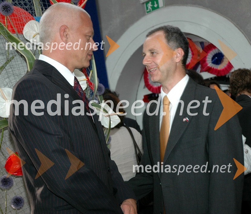 Drago Kos, predsednik protikorupcijske komisije in ...Sprejem ameriškega veleposlaništva ob dnevu ameriške neodvisnosti